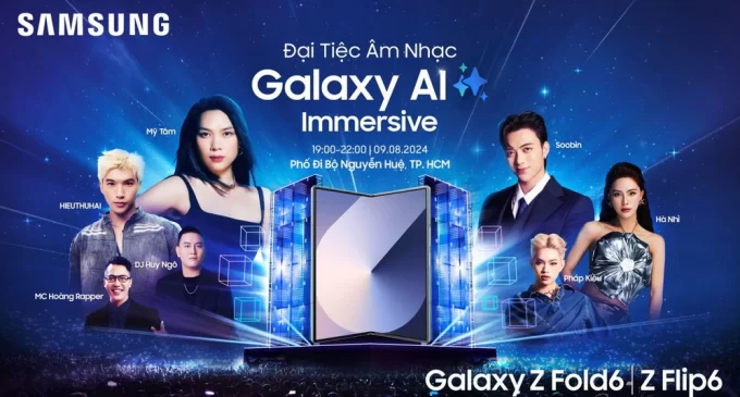 Samsung Việt Nam tổ chức sự kiện âm nhạc Galaxy AI Immersive ghi dấu smartphone gập Galaxy Z Fold6 và Galaxy Z Flip6