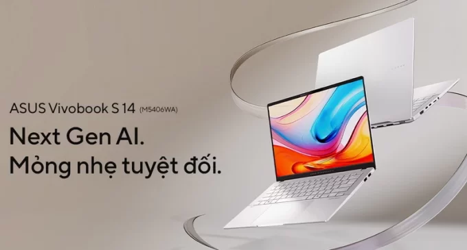 ASUS Việt Nam mở bán AI laptop Vivobook S 14 (M5406) với CPU AMD Ryzen AI 9 AI có NPU 50 TOPS