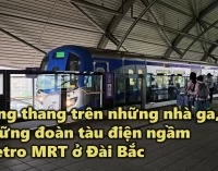 VIDEO: Lang thang trên những nhà ga, những đoàn tàu điện ngầm metro MRT ở Đài Bắc