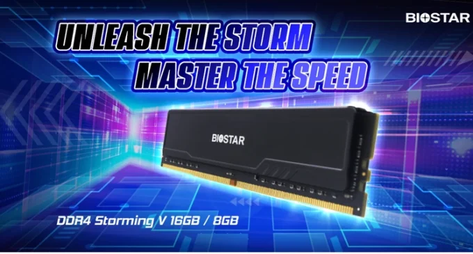 Bộ nhớ RAM BIOSTAR Storming V DDR4 nâng cấp desktop PC giải trí và chơi game tại nhà phổ thông