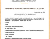 Nguyên nhân chính thức về sự ra đi của Đức Giáo hoàng Francis (Phanxicô)