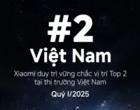Xiaomi trở lại Top 2 thị phần smartphone Việt Nam trong quý 1-2025