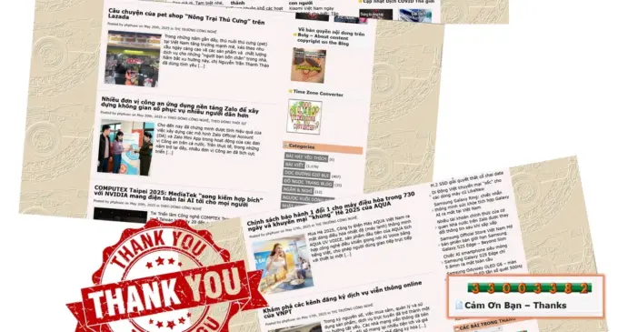 33 triệu lời cảm ơn xin gửi đến bạn đọc bằng hữu của tệ xá phamhongphuoc