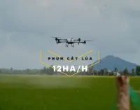 Drone bay đầy đồng, nông nghiệp cất cánh