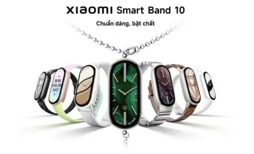 Vòng đeo tay thông minh Xiaomi Smart Band 10 với màn hình lớn, kết nối thông minh