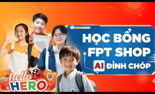 Mạng di động FPT trao học bổng “FPT Shop – A.I Đỉnh Chóp” cho học sinh trung học với tổng giá trị đến 480 triệu đồng