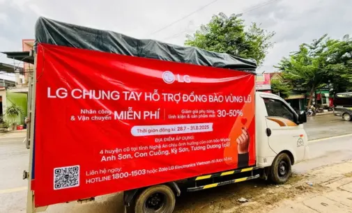LG hỗ trợ sửa chữa thiết bị điện tử điện máy cho người dân vùng bão lũ tại Nghệ An và Điện Biên