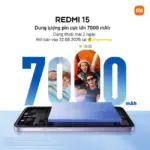 Xiaomi chuẩn bị mở bán tại Việt Nam smartphone Redmi 15 với siêu pin Silicon-Carbon 7.000mAh