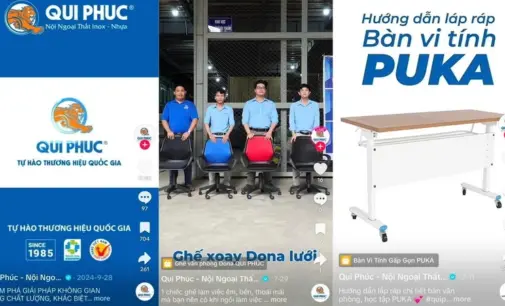 Thương hiệu Qui Phúc thành công đưa hàng nội thất “cồng kềnh” lên TikTok Shop