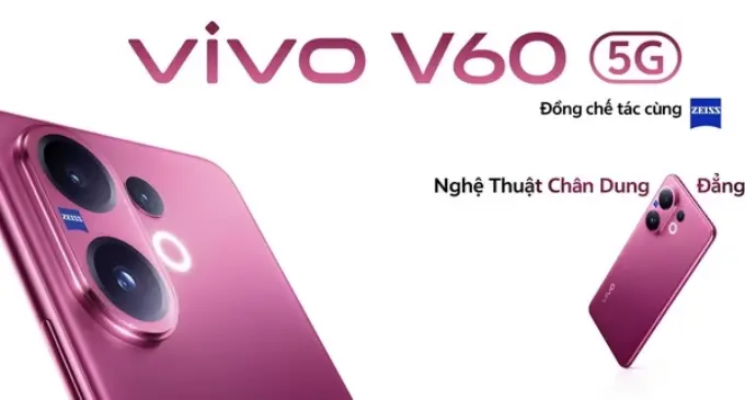 Vivo ra mắt smartphone vivo V60 5G tại Việt Nam với toàn bộ camera ZEISS