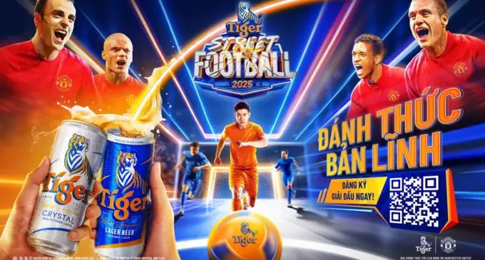 Tiger Beer khởi động Giải bóng đá đường phố Tiger Street Football 2025 Việt Nam với 4 đội trưởng là siêu sao Manchester United