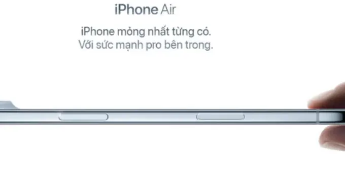 Smartphone Apple iPhone Air hoàn toàn mới là chiếc iPhone mỏng nhất xưa nay