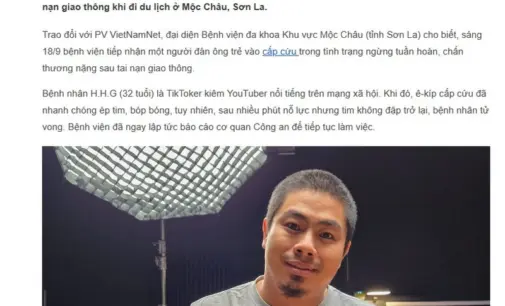 Lại thêm một reviewer công nghệ có tài qua đời vì tai nạn giao thông