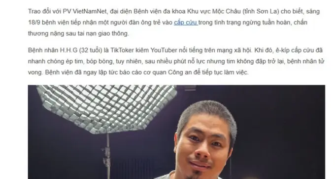 Lại thêm một reviewer công nghệ có tài qua đời vì tai nạn giao thông