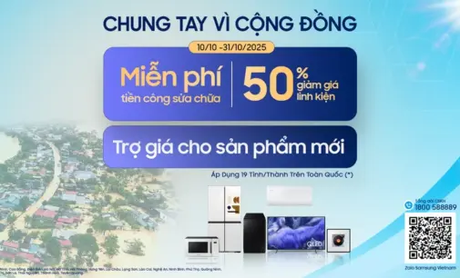 Samsung Việt Nam hỗ trợ khách hàng 19 tỉnh thành bị bão lũ sửa chữa thiết bị hư hỏng vì thiên tai