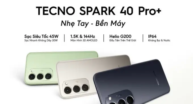 TECNO Việt Nam ra mắt smartphone SPARK 40 Pro+ siêu mỏng 6,49mm
