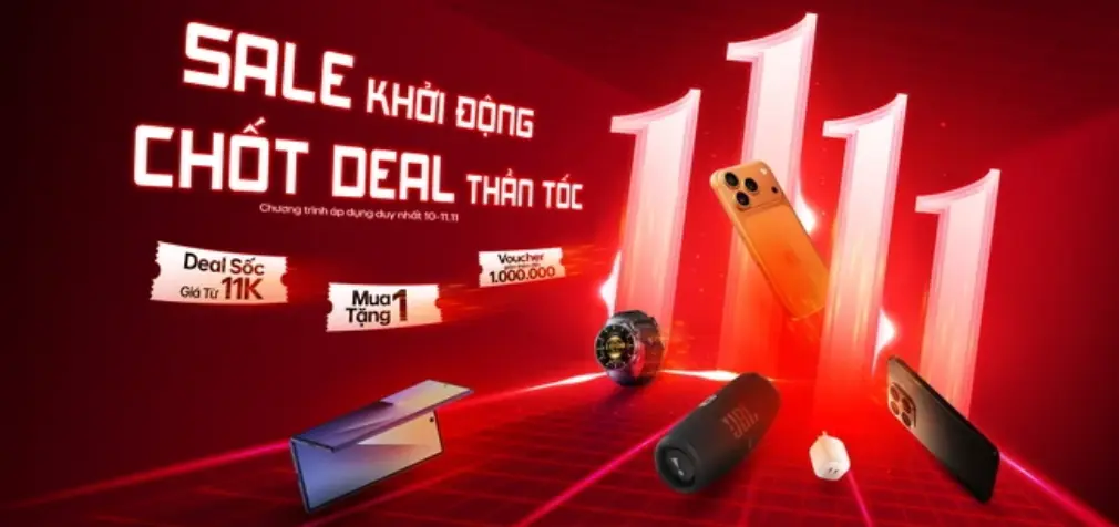 Siêu sale công nghệ ngày đôi 11.11 tại hệ thống Di Động Việt