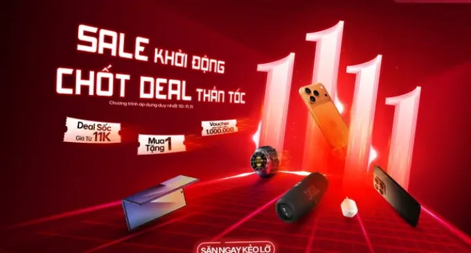 Siêu sale công nghệ ngày đôi 11.11 tại hệ thống Di Động Việt