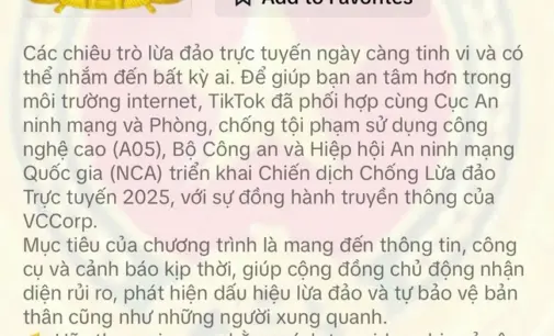 TikTok mở rộng chiến dịch cảnh báo lừa đảo trực tuyến ngay trong ứng dụng