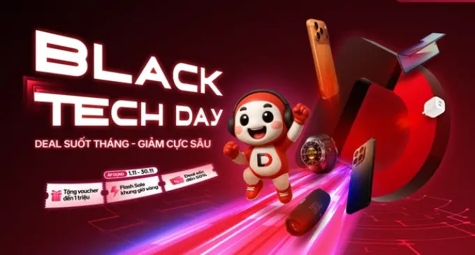 “Black Tech Day” lớn nhất năm 2025: Điện thoại giảm gần 10 triệu đồng, phụ kiện từ 9.000 đồng
