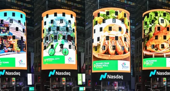 Grab giới thiệu di sản và ẩm thực Việt Nam tại Quảng trường Thời Đại (New York)