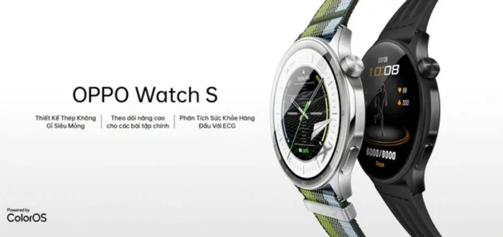 OPPO Việt Nam ra mắt đồng hồ thông minh sức khỏe OPPO Watch S với thiết kế siêu mỏng và pin 10 ngày