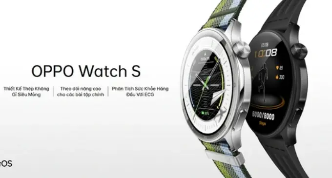 OPPO Việt Nam ra mắt đồng hồ thông minh sức khỏe OPPO Watch S với thiết kế siêu mỏng và pin 10 ngày