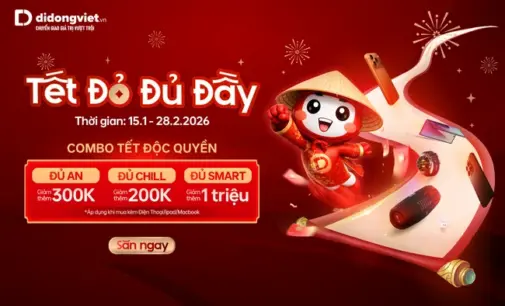 Di Động Việt triển khai chương trình “Tết Đỏ Đủ Đầy” với những combo công nghệ giá tốt