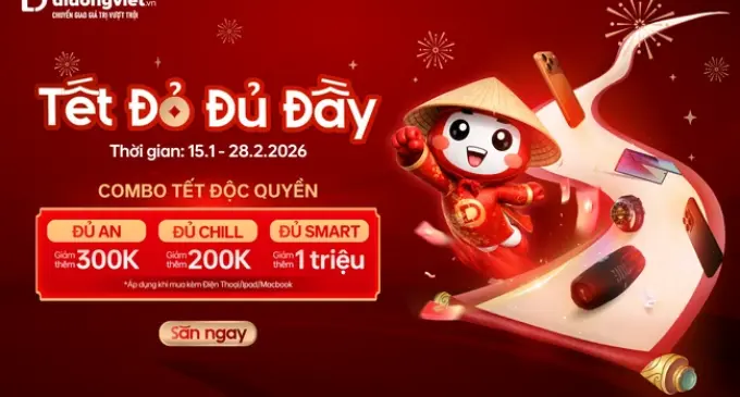 Di Động Việt triển khai chương trình “Tết Đỏ Đủ Đầy” với những combo công nghệ giá tốt