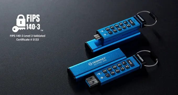 Kingston công bố dòng ổ USB Flash mã hóa phần cứng IronKey Keypad 200 Series đạt chứng nhận bảo mật NIST FIPS 140-3 Level 3