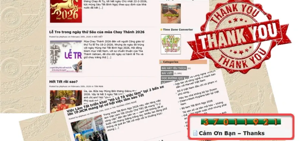 Thêm 37 triệu lời cảm ơn xin gửi đến bạn đọc bằng hữu của tệ xá phamhongphuoc