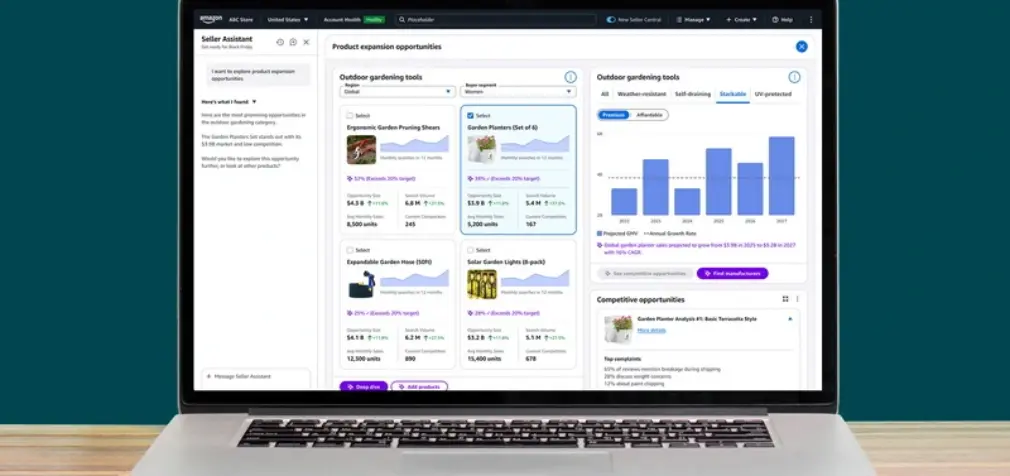 Amazon ra mắt trải nghiệm AI mới trợ giúp nhà bán hàng quản lý kinh doanh theo thời gian thực