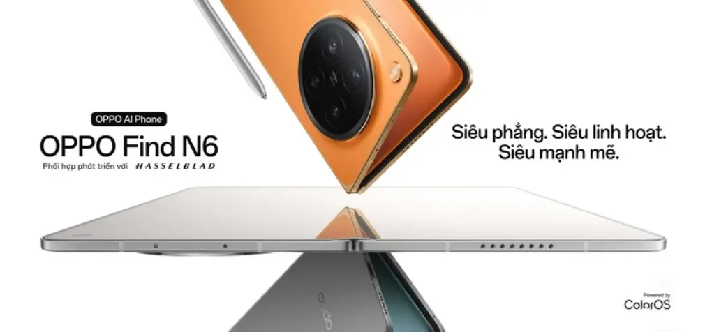 OPPO ra mắt tại Việt Nam smartphone gập OPPO Find N6 với “nếp gấp vô hình” và bút AI Magic Pen