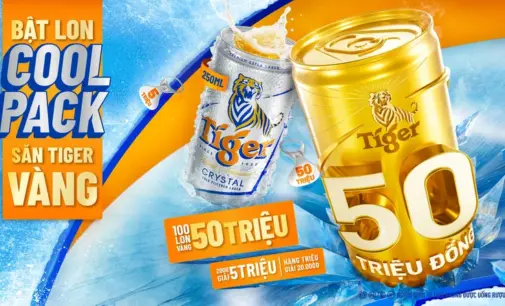 Tiger Beer khuyến mại mùa hè 2026 với hàng triệu giải thưởng “Bật lon Coolpack – Săn Tiger vàng”