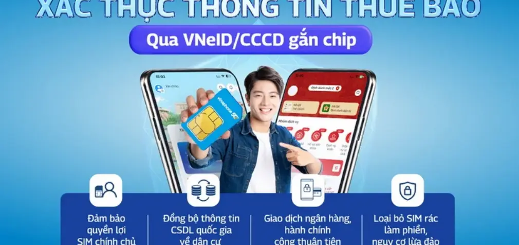 VinaPhone giúp khách hàng xác thực thông tin thuê bao dễ dàng