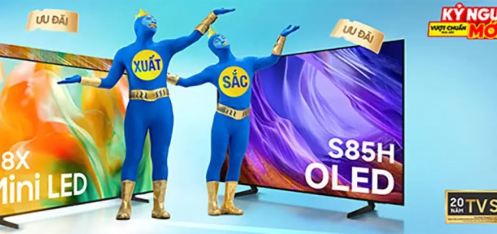 Samsung cùng Điện Máy Xanh giới thiệu bộ đôi AI TV 2026 Mini LED M8X và OLED S85H dành riêng cho người dùng Việt Nam