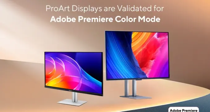 Adobe chứng nhận chế độ Adobe Premiere Color Mode trên màn hình ASUS ProArt Display