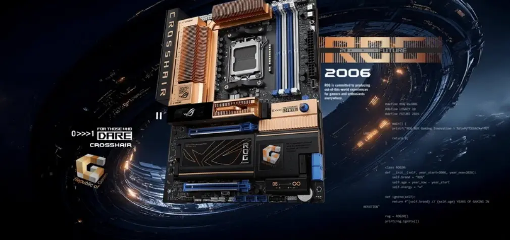 ASUS ra mắt bo mạch chủ ROG Crosshair 2006 kỷ niệm 20 năm thương hiệu gaming Republic of Gamers