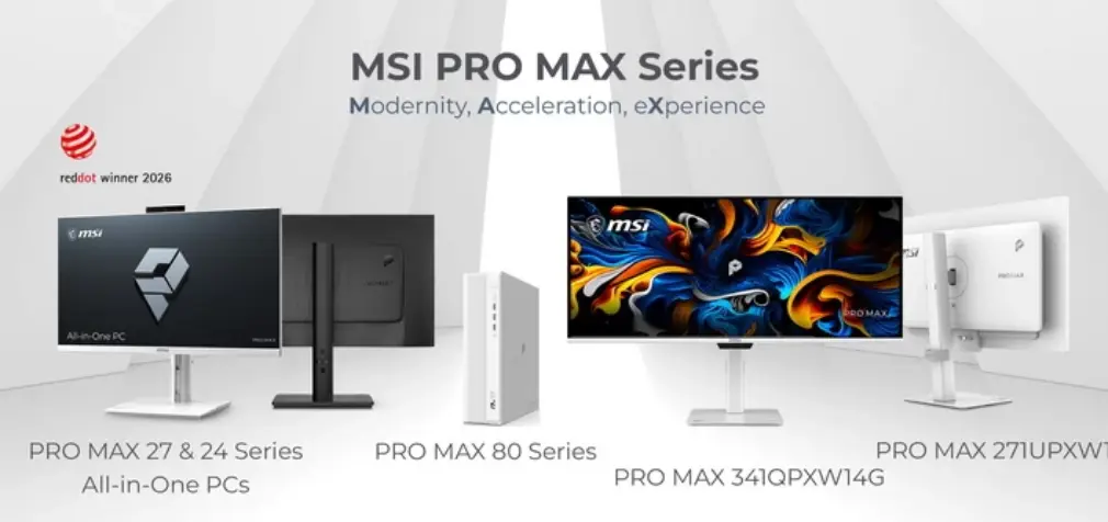 COMPUTEX TAIPEI 2026: MSI trình làng dòng thiết bị PRO MAX với máy tính để bàn và màn hình mang tính thẩm mỹ và tối giản