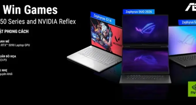 ASUS ra mắt dải laptop gaming cao cấp ROG Zephyrus 2026 cho game thủ và nhà sáng tạo nội dung tại Việt Nam