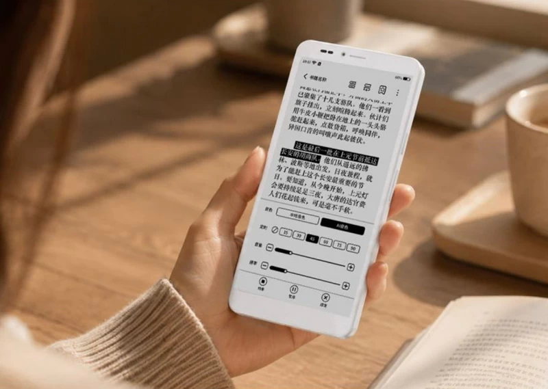 Màn hinh đơn sắc E Ink.